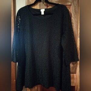 Chico's Black Lace Top